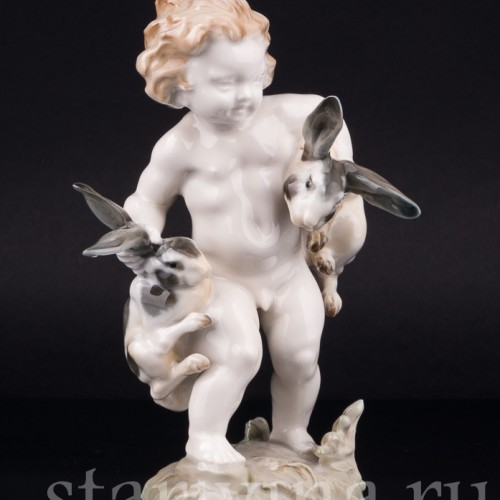 Малыш с кроликами, Hutschenreuther, Германия, 1939-64 гг