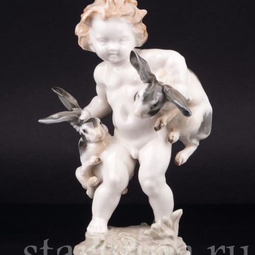 Малыш с кроликами, Hutschenreuther, Германия, 1939-64 гг