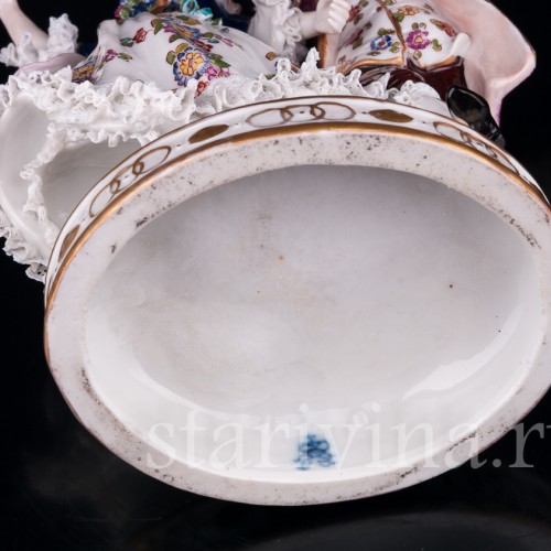 Танцующая пара, кружевная, Volkstedt, Германия, до 1935 г