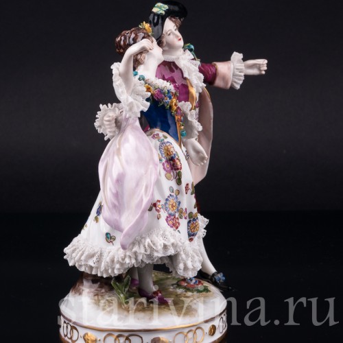 Танцующая пара, кружевная, Volkstedt, Германия, до 1935 г