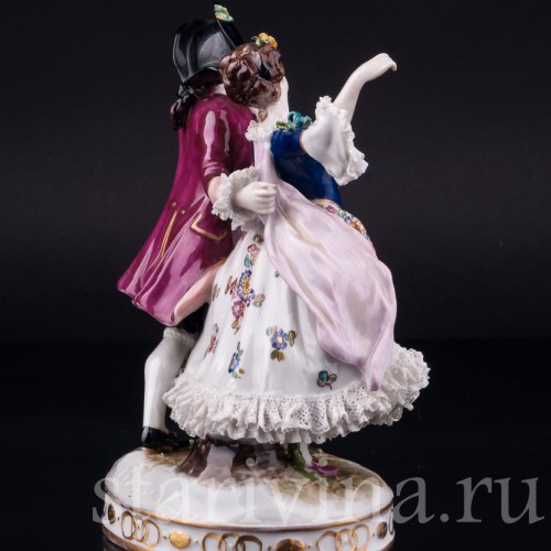 Танцующая пара, кружевная, Volkstedt, Германия, до 1935 г