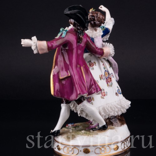 Танцующая пара, кружевная, Volkstedt, Германия, до 1935 г