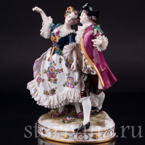 Танцующая пара, кружевная, Volkstedt, Германия, до 1935 г