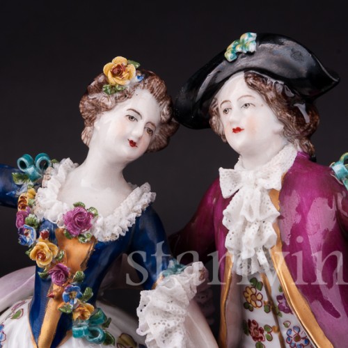 Танцующая пара, кружевная, Volkstedt, Германия, до 1935 г