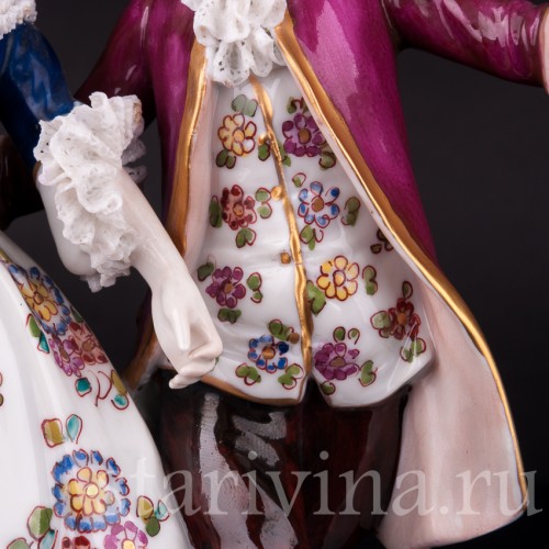 Танцующая пара, кружевная, Volkstedt, Германия, до 1935 г