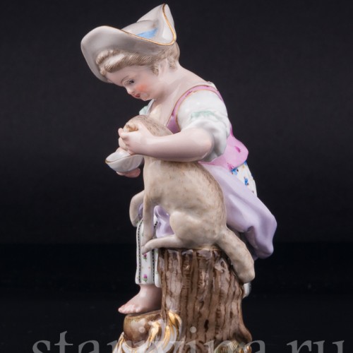 Девочка с ягненком, Meissen, Германия, 19 в