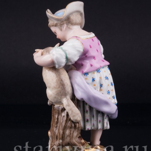 Девочка с ягненком, Meissen, Германия, 19 в