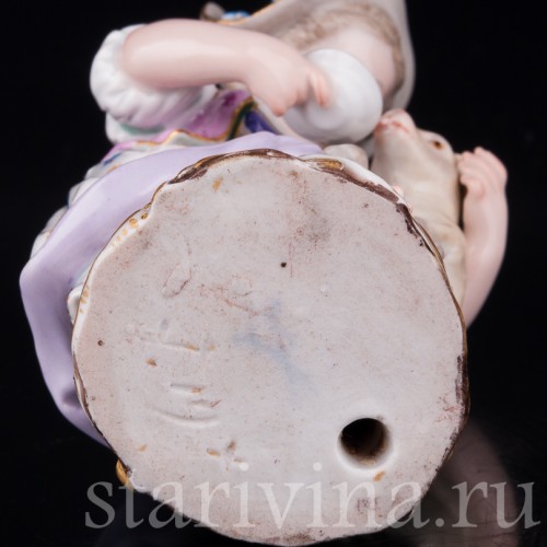 Девочка с ягненком, Meissen, Германия, 19 в