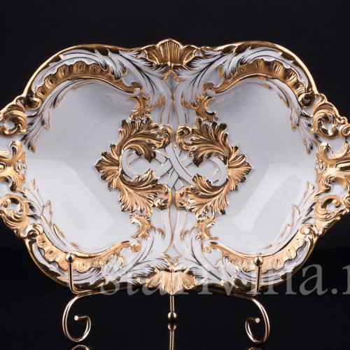Овальное блюдо с золочением, Meissen, Германия, кон. 19 - нач. 20 вв