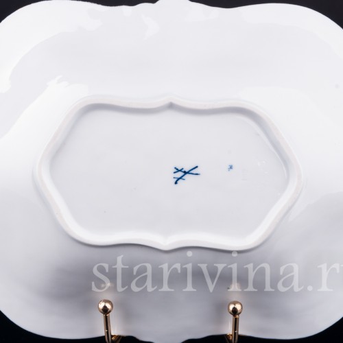 Овальное блюдо с золочением, Meissen, Германия, кон. 19 - нач. 20 вв