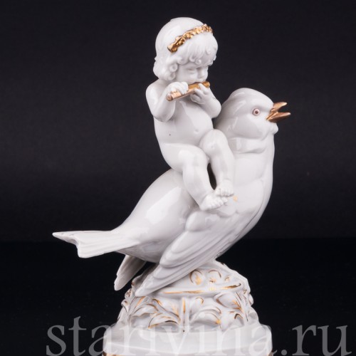 Девочка на воробье, Hertwig & Co, Германия, 1920-30 гг