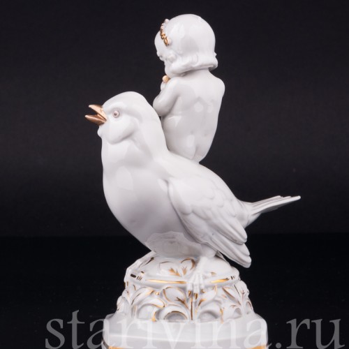 Девочка на воробье, Hertwig & Co, Германия, 1920-30 гг