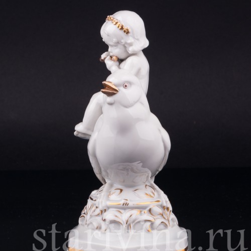 Девочка на воробье, Hertwig & Co, Германия, 1920-30 гг