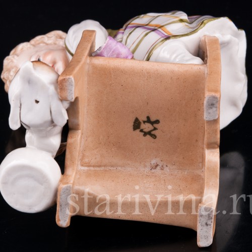 Девочка и кролик, Muller & Co, Германия, нач. 20 в