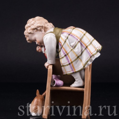 Девочка и кролик, Muller & Co, Германия, нач. 20 в