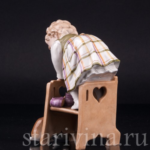 Девочка и кролик, Muller & Co, Германия, нач. 20 в