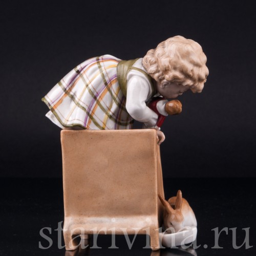 Девочка и кролик, Muller & Co, Германия, нач. 20 в