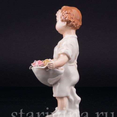Малыш с корзиной цветов, Karl Ens, Германия, 1920-30 гг