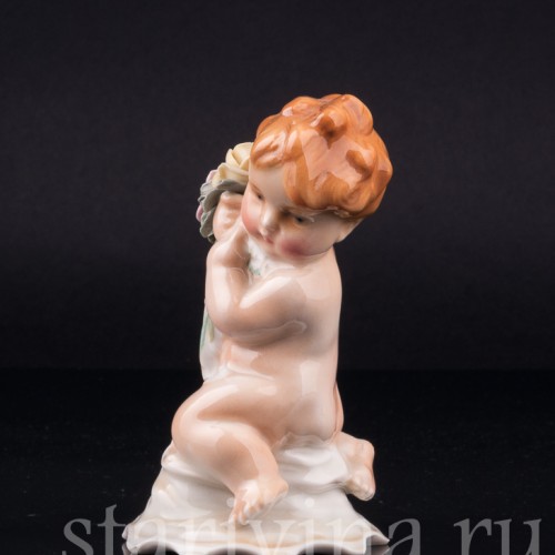 Путти с букетом цветов, Karl Ens, Германия, 1920-30 гг