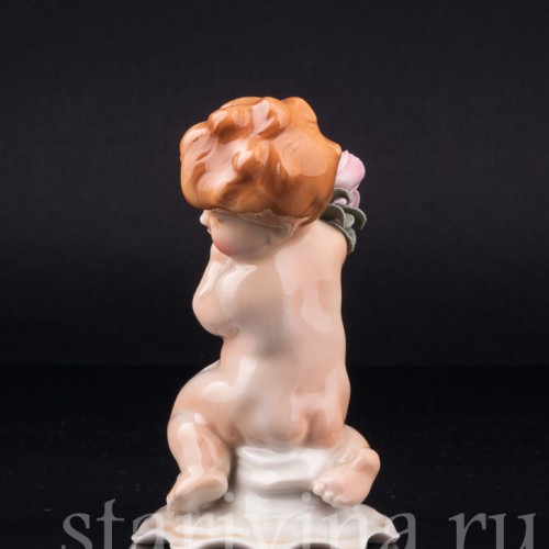 Путти с букетом цветов, Karl Ens, Германия, 1920-30 гг