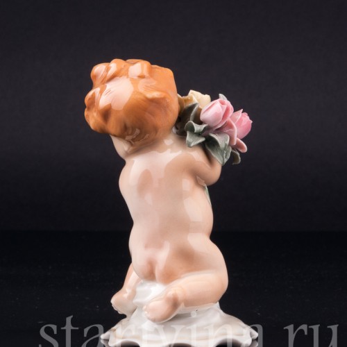 Путти с букетом цветов, Karl Ens, Германия, 1920-30 гг