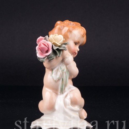 Путти с букетом цветов, Karl Ens, Германия, 1920-30 гг