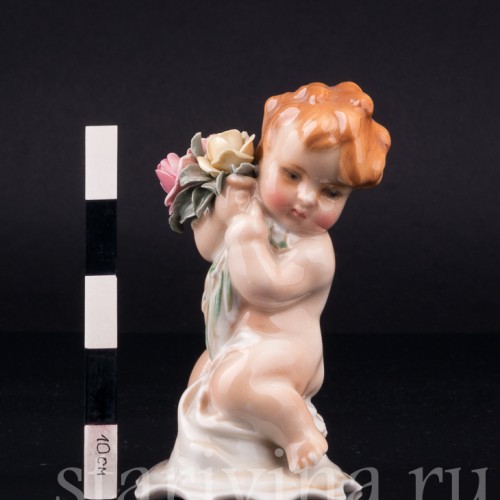 Путти с букетом цветов, Karl Ens, Германия, 1920-30 гг
