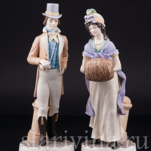 Пара на прогулке, Royal Worcester, Великобритания, вт. пол. 20 в