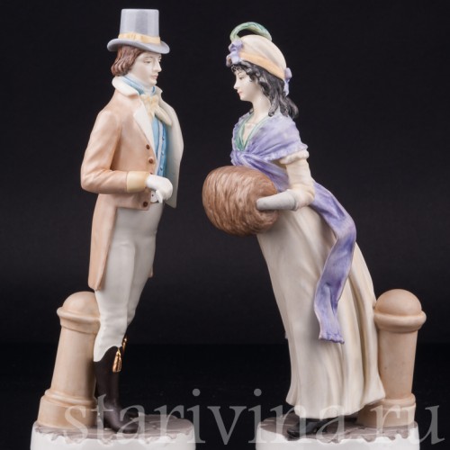 Пара на прогулке, Royal Worcester, Великобритания, вт. пол. 20 в