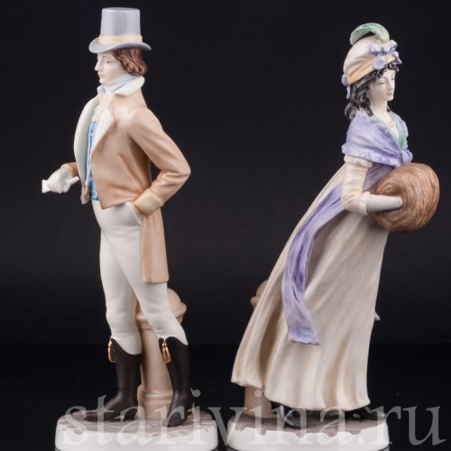 Пара на прогулке, Royal Worcester, Великобритания, вт. пол. 20 в