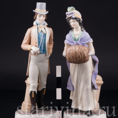 Пара на прогулке, Royal Worcester, Великобритания, вт. пол. 20 в