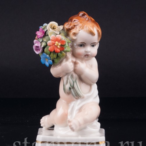 Малыш с букетом цветов, Karl Ens, Германия, 1920-30 гг