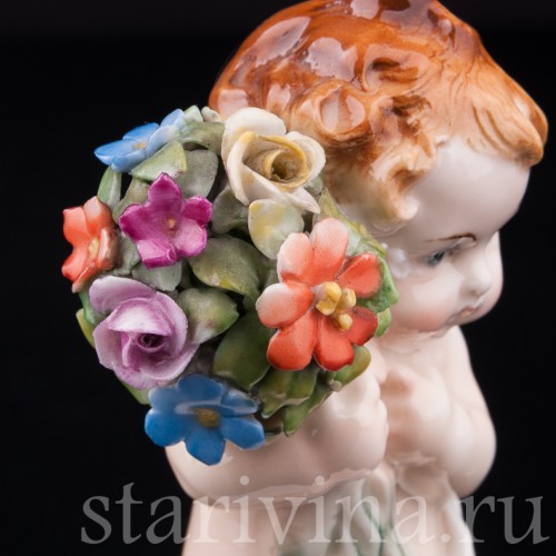 Малыш с букетом цветов, Karl Ens, Германия, 1920-30 гг