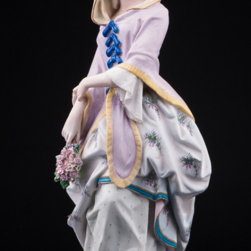 Дама с букетом, Франция, 19 в