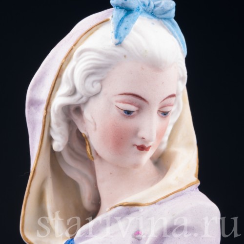 Дама с букетом, Франция, 19 в