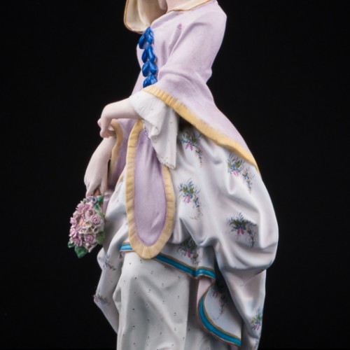 Дама с букетом, Франция, 19 в