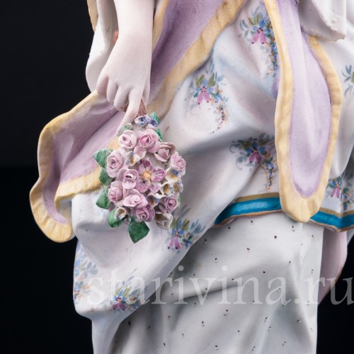 Дама с букетом, Франция, 19 в