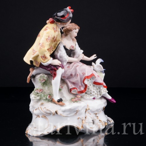 Пара с голубями, Karl Ens, Германия, кон. 19 в