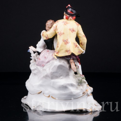 Пара с голубями, Karl Ens, Германия, кон. 19 в