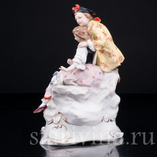 Пара с голубями, Karl Ens, Германия, кон. 19 в