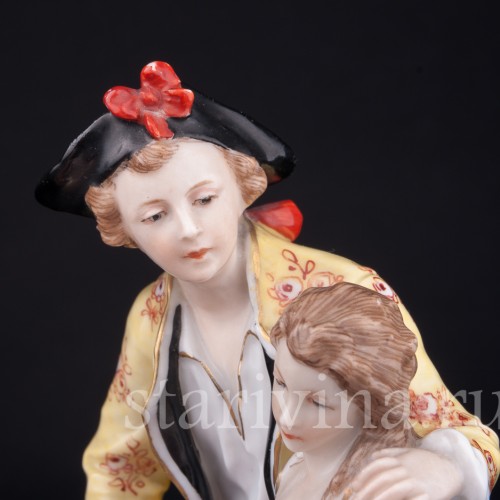 Пара с голубями, Karl Ens, Германия, кон. 19 в