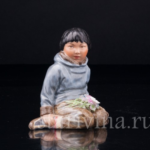 Статуэтка Мальчик из Гренландии, Royal Copenhagen, Дания, пер. пол. 20 в.