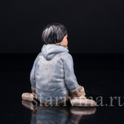 Статуэтка Мальчик из Гренландии, Royal Copenhagen, Дания, пер. пол. 20 в.