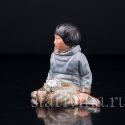 Статуэтка Мальчик из Гренландии, Royal Copenhagen, Дания, пер. пол. 20 в.