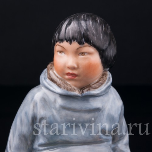 Статуэтка Мальчик из Гренландии, Royal Copenhagen, Дания, пер. пол. 20 в.