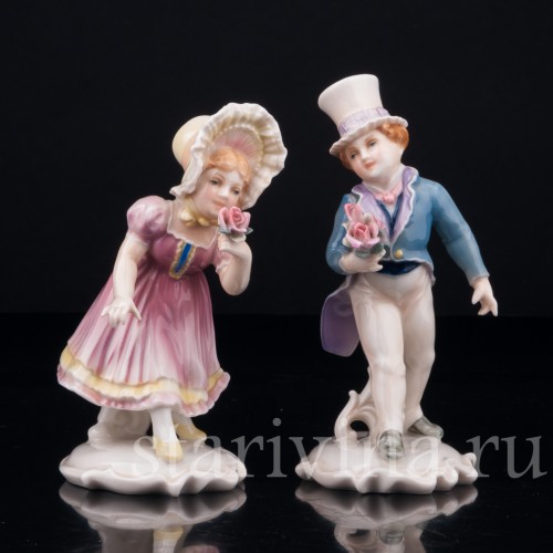 Дети с букетами цветов, Karl Ens, Германия, 1920-30 гг