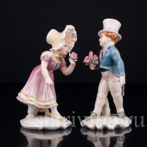 Дети с букетами цветов, Karl Ens, Германия, 1920-30 гг