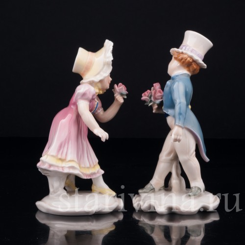 Дети с букетами цветов, Karl Ens, Германия, 1920-30 гг