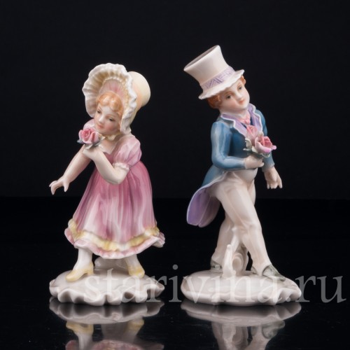 Дети с букетами цветов, Karl Ens, Германия, 1920-30 гг