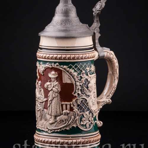 Пивная кружка В таверне, 1 л, Albert Jacob Thewalt, Германия